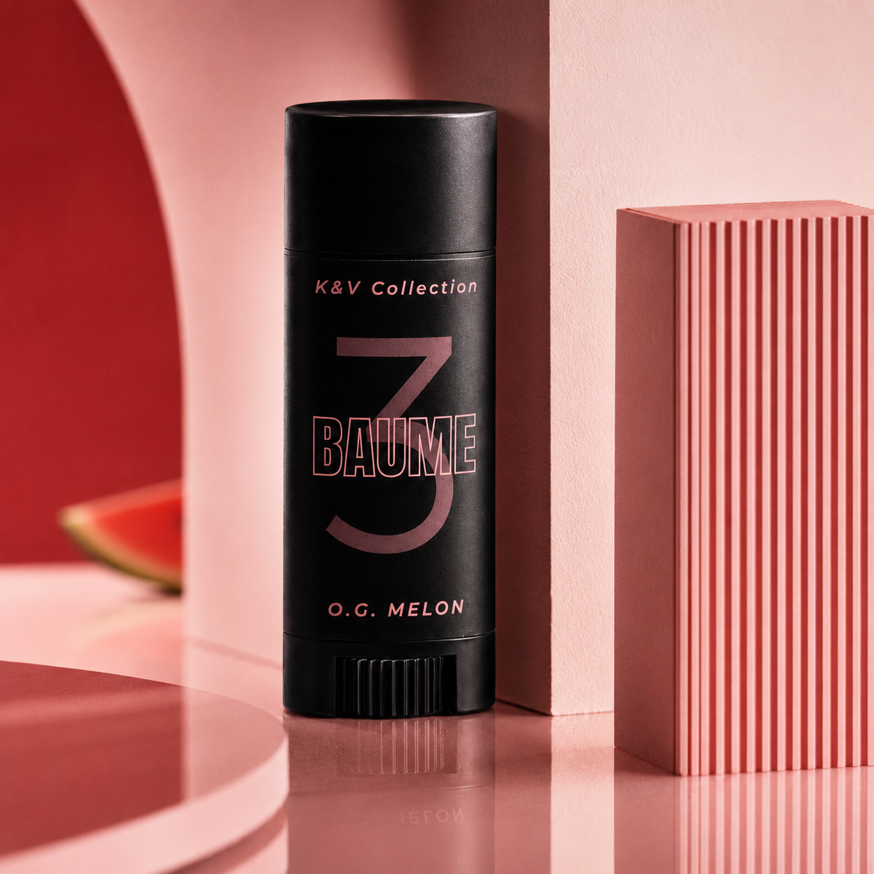 BAUME 3 Melon natural lip balm tube